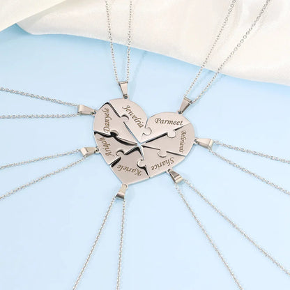 Lié à Vie - Collier puzzle famille personnalisé