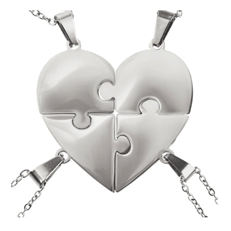 Lié à Vie - Collier puzzle famille personnalisé